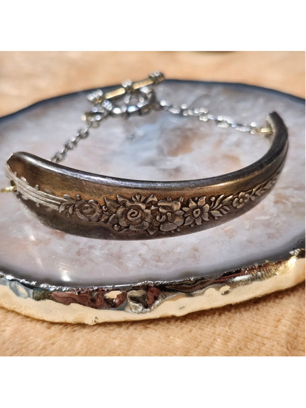 Bracelet Silverwear ONEIDA silverplate 1954 ROYAL ROSE aged